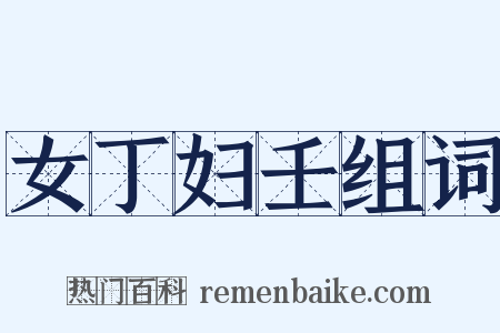 女丁妇壬组词是什么意思的图片